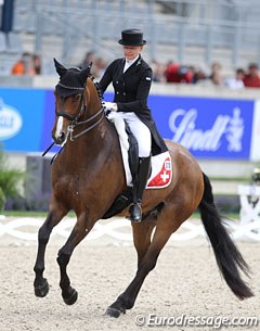 Swiss Marcela Krinke-Susmelj and Atterupgaards Molberg (by Michellino) have been coming to Aachen every year since 2011. This is their seventh, consecutive time competing in Aachen!
