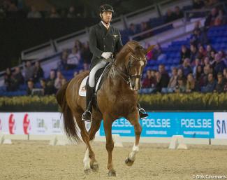 Patrick van der Meer and Zippo at the 2017 CDI Mechelen :: Photo © Dirk Caremans