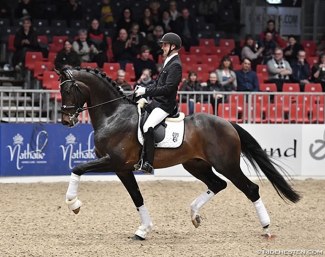 Andreas Helgstrand and Jovian at the 2018 DWB Stallion Licensing :: Photo © Ridehesten