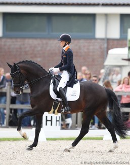 Kristen Brouwer and Ferdeaux at the 2017 World Young Horse Championships :: Photo © Astrid Appels