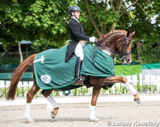 Nicolas Wagner and Quater Back Junior at the 2018 CDI-W Mariakalnok :: Photo © Lukasz Kowalski