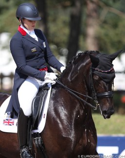Charlotte Dicker and Sabatini at the 2018 European Young Riders Championships :: Photo © Astrid Appels