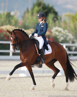 Esmee Donkers and Zaffier at the 2016 European Junior Riders Championships :: Photo © Astrid Appels