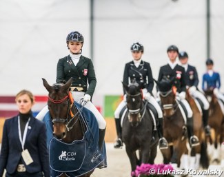 Malgorzata Kowalska and Raikano's Son win the Young Rider individual test and Kur at the 2018 CDI-W Zakrzow :: Photo © Lukasz Kowalski