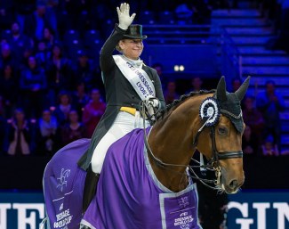Defending series champion Isabell Werth kicked off her FEI Dressage World Cup 2018/2019 campaign with a convincing win with Emilio at the second leg of the Western European League series in Lyon :: Photo © Christophe Tanière