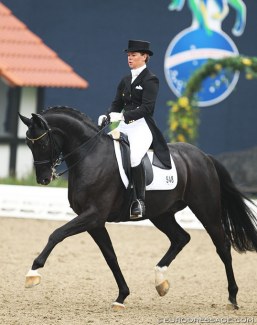 Kira Wulferding and Silver Black OLD at the 2014 Nurnberger Burgpokal qualifier in Hagen :: Photo © Astrid Appels