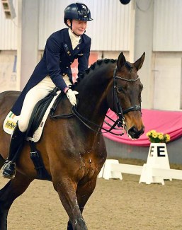 Rachel Dowley and Cadens at the 2019 Irish Winter Dressage Championships :: Photo © Sagittarian Photography