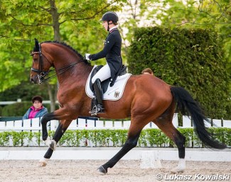 Cosima von Fircks and Nymphenburg's First Ampere at the 2019 CDI-W Mariakalnok :: Photo © Lukasz Kowalski
