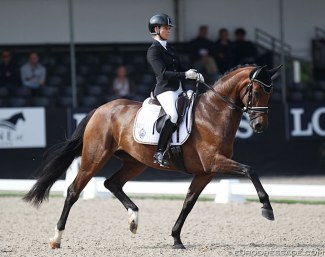 Eva Möller and Espe at the 2019 World Young Horse Championships :: Photo © Astrid Appels