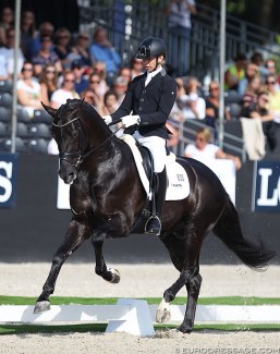 Bart Veeze and Imposantos this summer at the 2019 World Young Horse Championships :: Photo © Astrid Appels