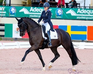 Ashley Holzer and Eastwood at the 2020 CDI-W Wellington :: Photo © Sue Stickle