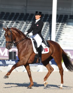 Anna Kasprzak and Langkjaergaard's Donna Fetti competing in the Under 25 division at the 2011 European Dressage Championships in Rotterdam :: Photo © Astrid Appels