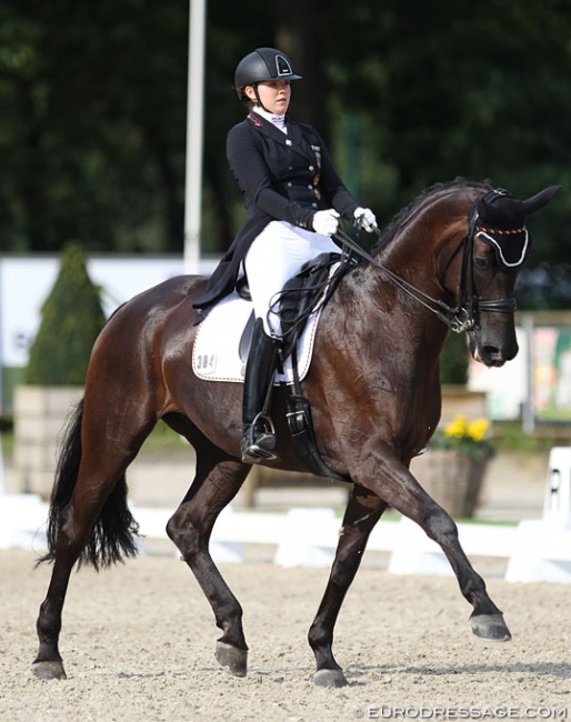 Anna Abbelen and First Lady at the 2017 European Young Riders Championships