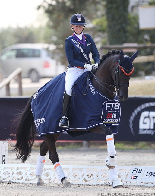 Esmee Donkers and Chaina win kur gold at the 2018 European Young Riders Championships :: Photo © Astrid Appels