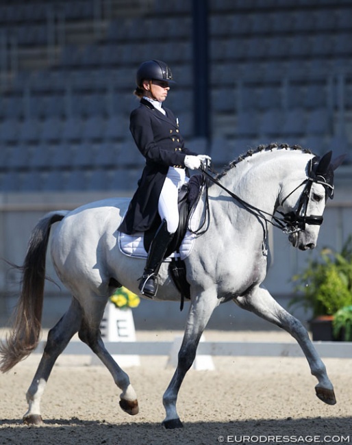Katrien Verreet and Galliani Biolley at the 2018 CDI Aachen Dressage Days :: Photo © Astrid Appels