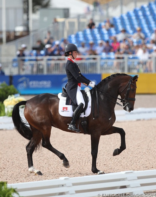 Charlotte Dujardin and Mount St. John Freestyle at the 2018 World Equestrian Games :: Photo © Astrid Appels