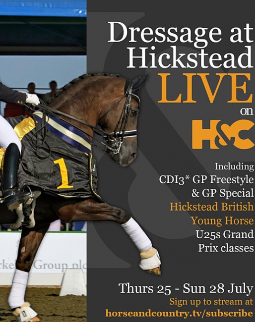Hickstead International Dressage streamed live by Horse & Country