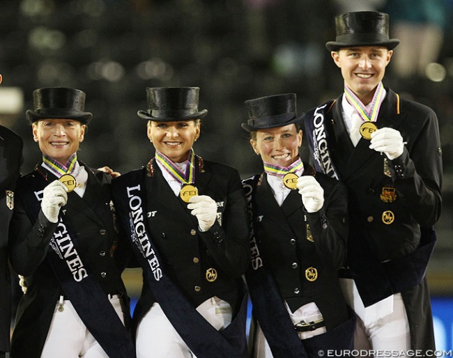 Team Gold for Germany at the 2017 European Dressage Championships in Gothenburg. Will it be gold again in Rotterdam ? :: Photo © Astrid Appels