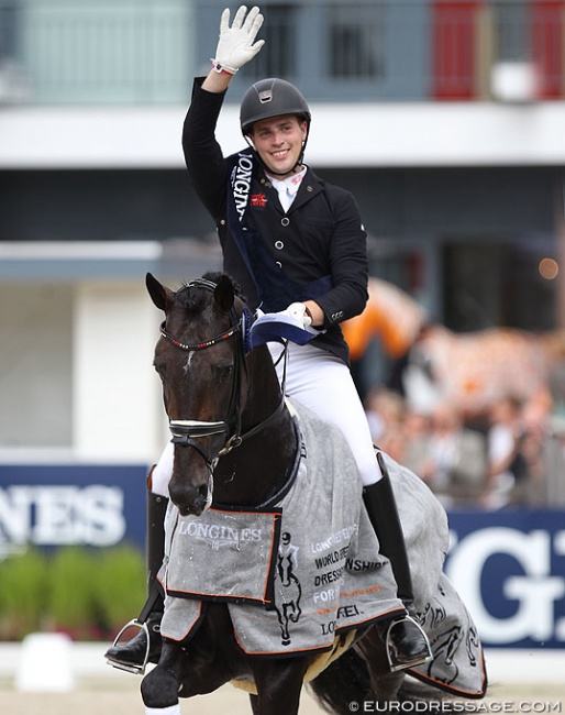 Frederic Wandres and Zucchero OLD win the 6-year old Final at the 2019 World Young Horse Championships :: Photo © Astrid Appels