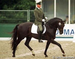 Michael Thieme and D'Olympic at the 2000 World Championships for Young Dressage Horses in Arnheim :: Photo © Dirk Caremans