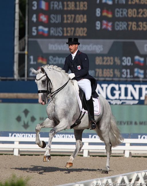 Sascha Schulz and Dragao at the 2019 European Dressage Championships :: Photo © Astrid Appels