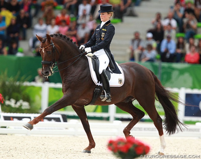 Helen Langehanenberg and Damon Hill at the 2014 World Equestrian Games in Caen, France :: Photo © Astrid Appels