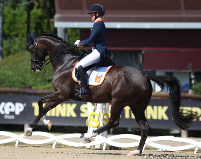 Esmee DOnkers and Chaina at the 2019 European Young Riders Championships in Italy :: Photo © Astrid Appels