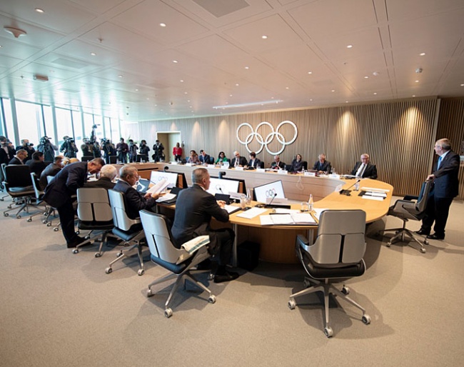 IOC President Thomas Bach begins day 2 of the Executive Board Meeting held in Lausanne :: Photo © IOC