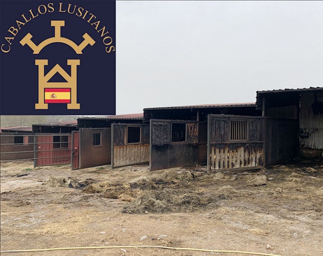Stables burnt out at Yeguada La Perla