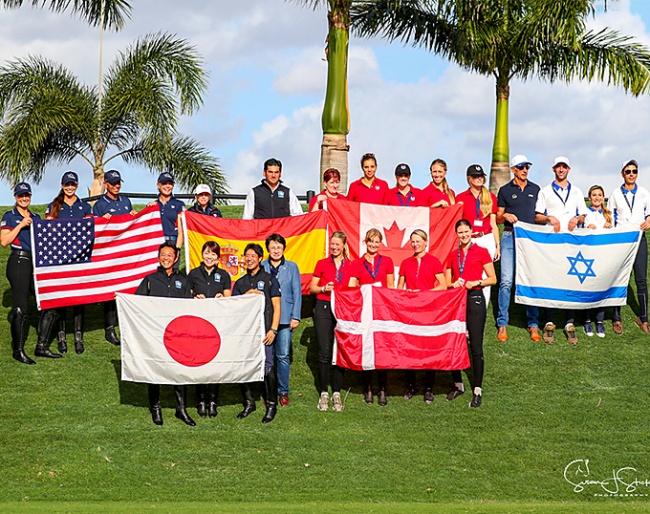 The teams that competed at the 2020 CDIO Wellington Nations Cup :: Photo © Sue Stickle