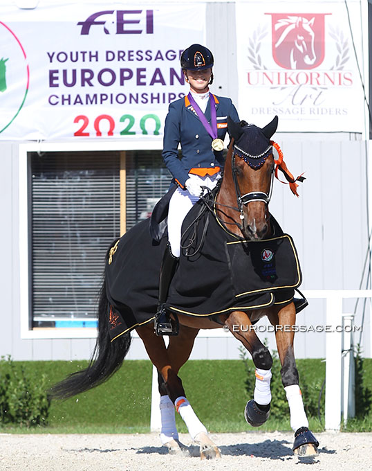 Daphne van Peperstraten Convincing 2020 Riders Gold at for Kur European Championships Young