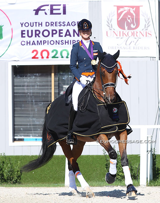 Daphne van Peperstraten Convincing Gold Championships Kur Young at 2020 for European Riders