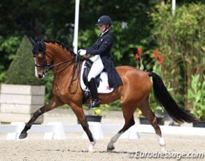 Mathilde Merethe Klaesson on Sandbaeks Rio EL at the 2017 European Junior Riders Championships :: Photo © Astrid Appels