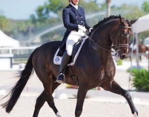 Tinne Vilhelmson on Benetton Dream at the 2018 CDN Wellington :: Photo © Sara Hellner