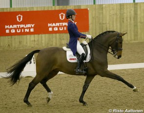 Dujardin on Mount St. John Freestyle at the 2018 CDN Hartpury :: Photo © Risto Aaltonen