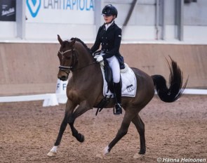 Meja Karlsson on Wise Guy at the 2018 CDI Ypaja :: Photo © Hanna Heinonen