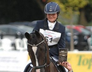 Caroline Church and San Marco at the 2016 British Young Horse Championships :: Photo © Kevin Sparrow