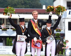 The Kur Podium in Balve: Schneider, Rothenberger, Von Bredow-Werndl :: Photo © Barbara Schnell