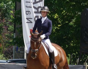 Camille Judet Cheret on Dancing Highness (by Dancier x His Highness) :: Photo © Pole Hippique Lorraine