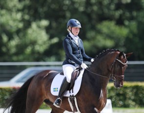 Yvonne Osterholm and Dorina at the 2017 World Young Horse Championships :: Photo © Astrid Appels