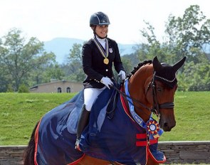 Aleyna Dunn and Bivera won individual test gold at the 2017 North American Junior  Riders Championships :: Photo © ESI Photography