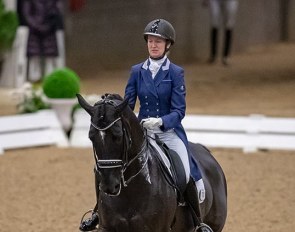 Alice Tarjan and Candescent earned the first title awarded at the 2018 US Dressage Finals as she rode to victory in the Intermediate II Adult Amateur division :: Photo © Sue Stickle