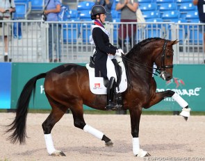 Charlotte Dujardin and Mount St. John Freestyle at the 2018 World Equestrian Games :: Photo © Astrid Appels