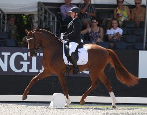 Christel Vernelen and Hitch van het Bloemenhof at the 2018 World YH Championships :: Photo © Astrid Appels