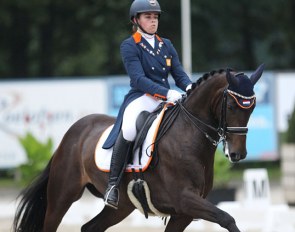 Jasmien de Koeyer and Esperanza at the 2017 European Young Riders Championships :: Photo © Astrid Appels