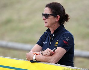 Anna Merveldt already worked as inofficial team trainer at the 2018 European Junior/Young Riders Championships in Fontainebleau :: Photo © Astrid Appels