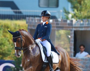 Febe van Zwambagt and FS Las Vegas at the 2018 European Young Riders Championships :: Photo © Astrid Appels
