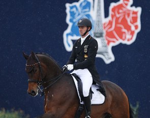 Sönke Rothenberger and Cosmo in the rain at the 2019 CDI Hagen :: Photo © Astrid Appels