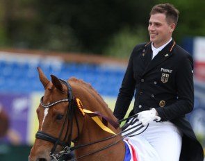 Frederic Wandres and Duke of Britain win the Grand Prix for Kur at the 2019 CDI Hagen :: Photo © Astrid Appels