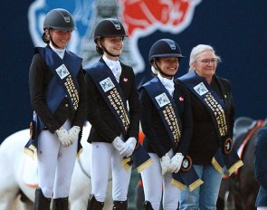 The Danish pony team wins the Nations Cup at the 2019 CDIO-P Hagen Future Champions :: Photo © Astrid Appels